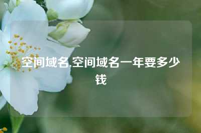 空间域名,空间域名一年要多少钱