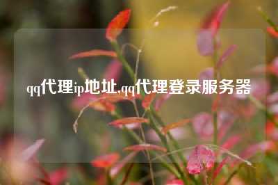 qq代理ip地址,qq代理登录服务器