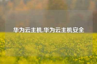 华为云主机,华为云主机安全