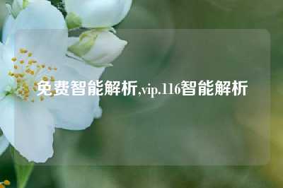免费智能解析,vip.116智能解析