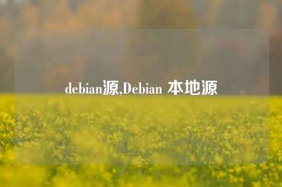 debian源,Debian 本地源