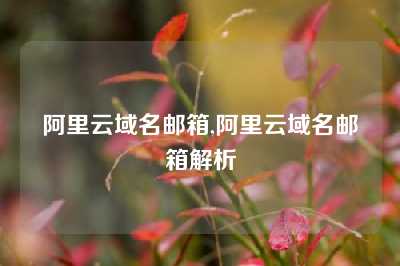 阿里云域名邮箱,阿里云域名邮箱解析