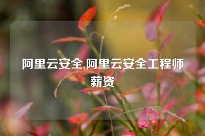阿里云安全,阿里云安全工程师薪资