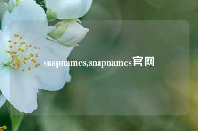 snapnames,snapnames官网