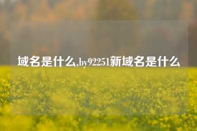 域名是什么,by92251新域名是什么