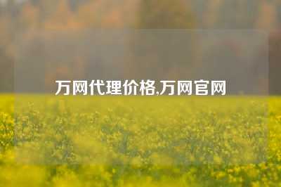 万网代理价格,万网官网