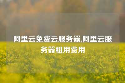 阿里云免费云服务器,阿里云服务器租用费用