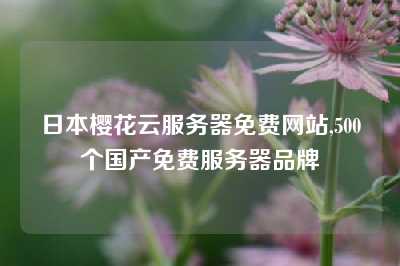 日本樱花云服务器免费网站,500个国产免费服务器品牌