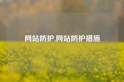 网站防护,网站防护措施