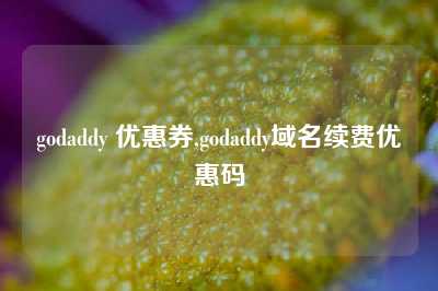 godaddy 优惠券,godaddy域名续费优惠码