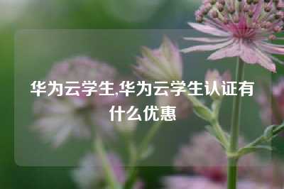 华为云学生,华为云学生认证有什么优惠
