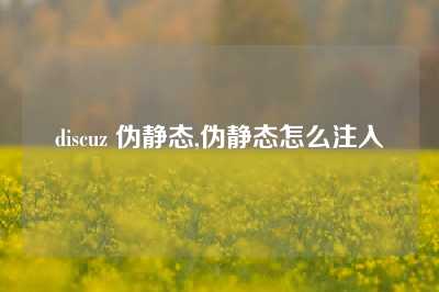 discuz 伪静态,伪静态怎么注入