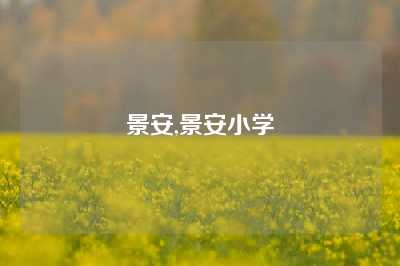 景安,景安小学