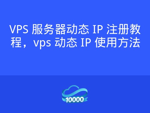 VPS 服务器动态 IP 注册教程,vps 动态 IP 使用方法