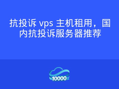 抗投诉 vps 主机租用,国内抗投诉服务器推荐