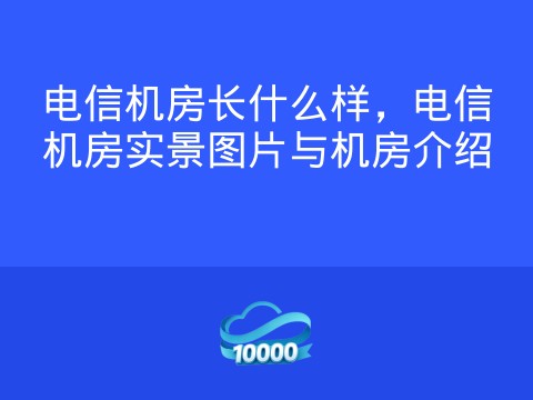 电信机房长什么样,电信机房实景图片与机房介绍