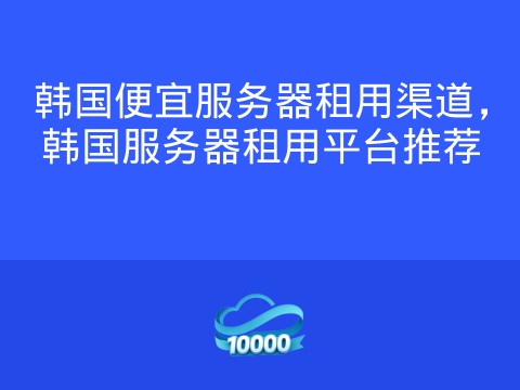 韩国便宜服务器租用渠道，韩国服务器租用平台推荐