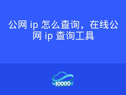 公网 ip 怎么查询,在线公网 ip 查询工具