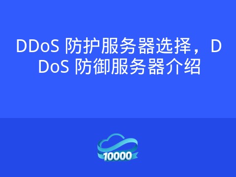 DDoS 防护服务器选择，DDoS 防御服务器介绍