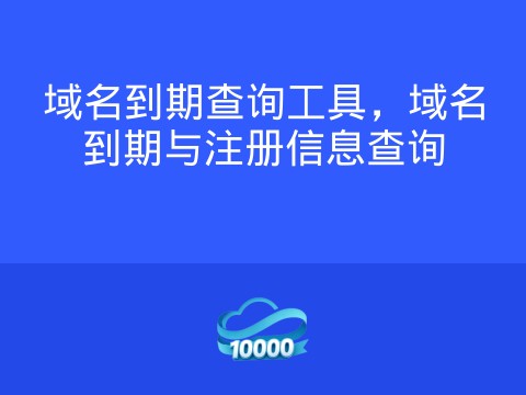 域名到期查询工具,域名到期与注册信息查询