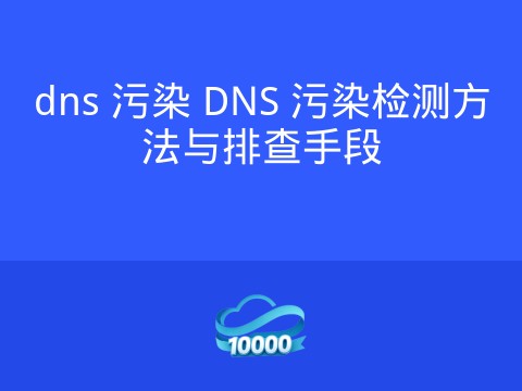 dns 污染 DNS 污染检测方法与排查手段