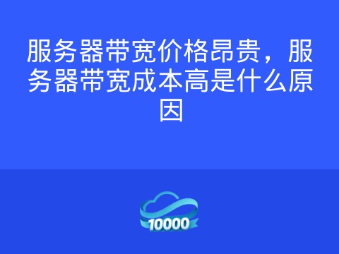 服务器带宽价格昂贵,服务器带宽成本高是什么原因