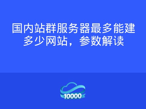 国内站群服务器最多能建多少网站,参数解读