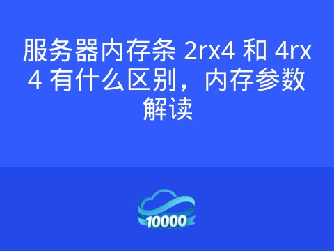 服务器内存条 2rx4 和 4rx4 有什么区别,内存参数解读