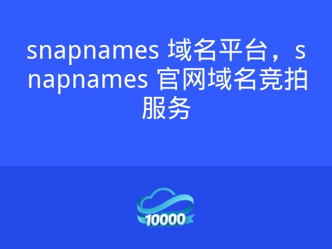 snapnames 域名平台，snapnames 官网域名竞拍服务