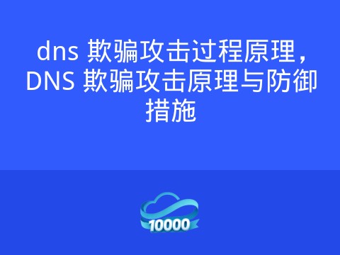 dns 欺骗攻击过程原理,DNS 欺骗攻击原理与防御措施