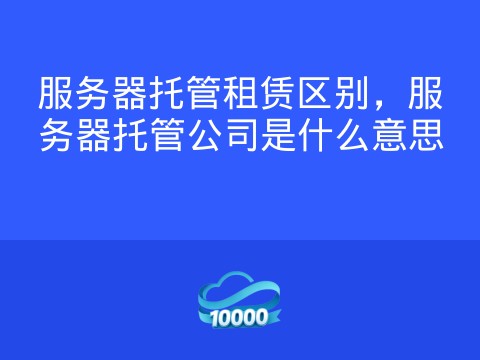 服务器托管租赁区别，服务器托管公司是什么意思