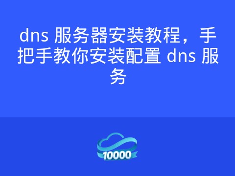 dns 服务器安装教程,手把手教你安装配置 dns 服务