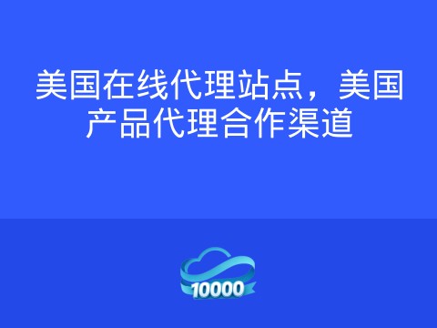美国在线代理站点,美国产品代理合作渠道
