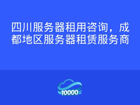 四川服务器租用咨询，成都地区服务器租赁服务商