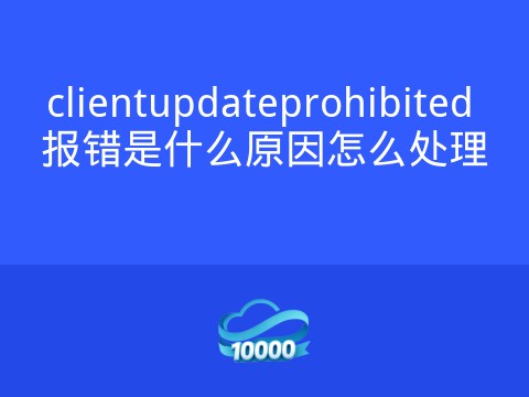 clientupdateprohibited 报错是什么原因怎么处理