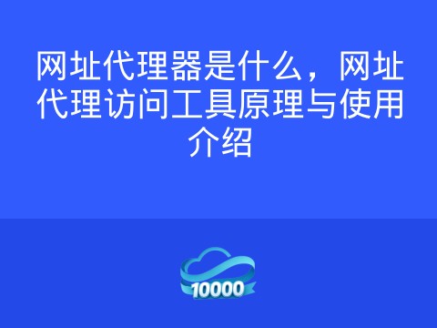 网址代理器是什么,网址代理访问工具原理与使用介绍