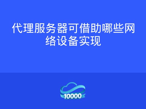 代理服务器可借助哪些网络设备实现