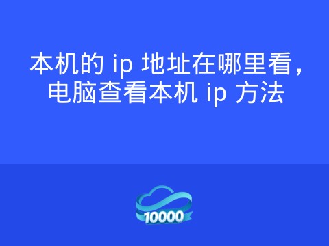 本机的 ip 地址在哪里看,电脑查看本机 ip 方法