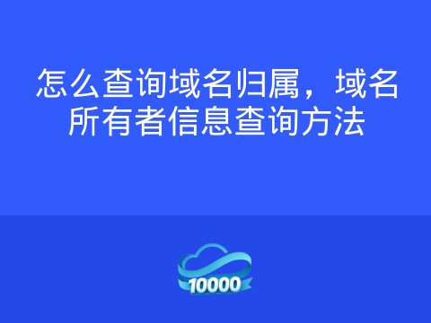 怎么查询域名归属,域名所有者信息查询方法