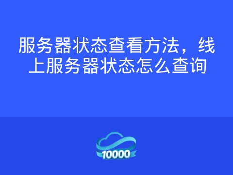 服务器状态查看方法,线上服务器状态怎么查询