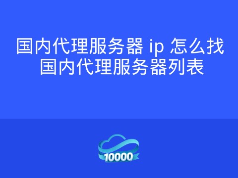 国内代理服务器 ip 怎么找 国内代理服务器列表