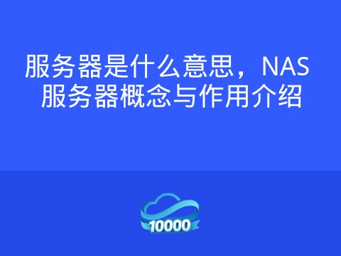 服务器是什么意思,NAS 服务器概念与作用介绍