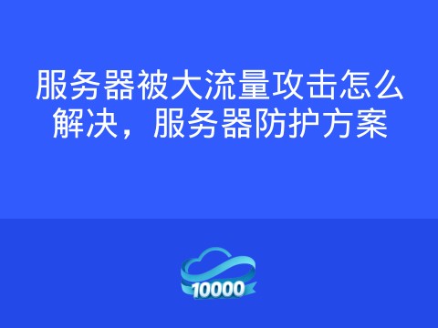 服务器被大流量攻击怎么解决,服务器防护方案