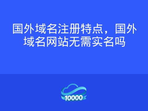 国外域名注册特点,国外域名网站无需实名吗