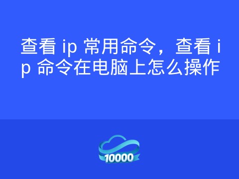 查看 ip 常用命令,查看 ip 命令在电脑上怎么操作