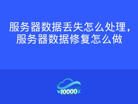 服务器数据丢失怎么处理，服务器数据修复怎么做