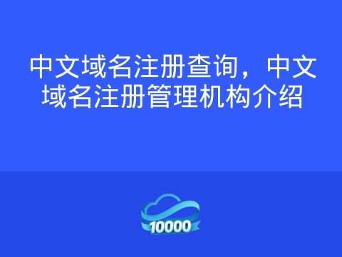 中文域名注册查询,中文域名注册管理机构介绍