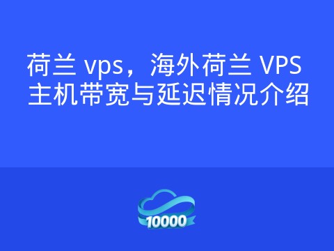 荷兰 vps,海外荷兰 VPS 主机带宽与延迟情况介绍