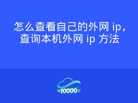 怎么查看自己的外网 ip,查询本机外网 ip 方法