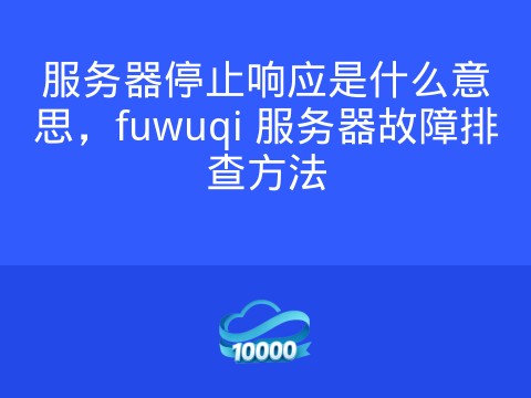 服务器停止响应是什么意思,fuwuqi 服务器故障排查方法